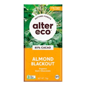 Alter Eco Organic Dark Chocolate - Almond Blackout - Image 1